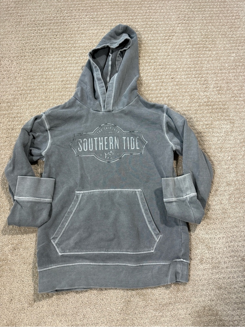 Southern Tide Men's Faded Gray Crewneck Hoodie